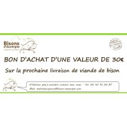 Bon Cadeau 30€ - Bisons d'Auvergne