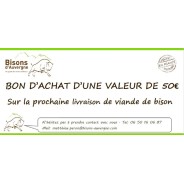 Bon Cadeau 50€ - Bisons d'Auvergne