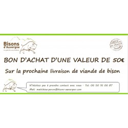 Bon Cadeau 50€ - Bisons d'Auvergne