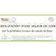 Bon Cadeau 100€ - Bisons d'Auvergne