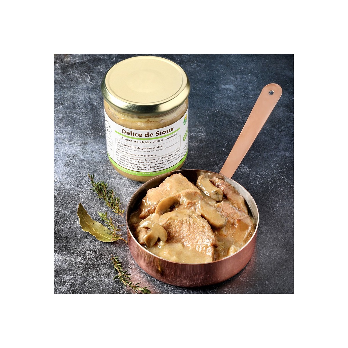 Délice de Sioux (ou Langue de Bison sauce Madère)