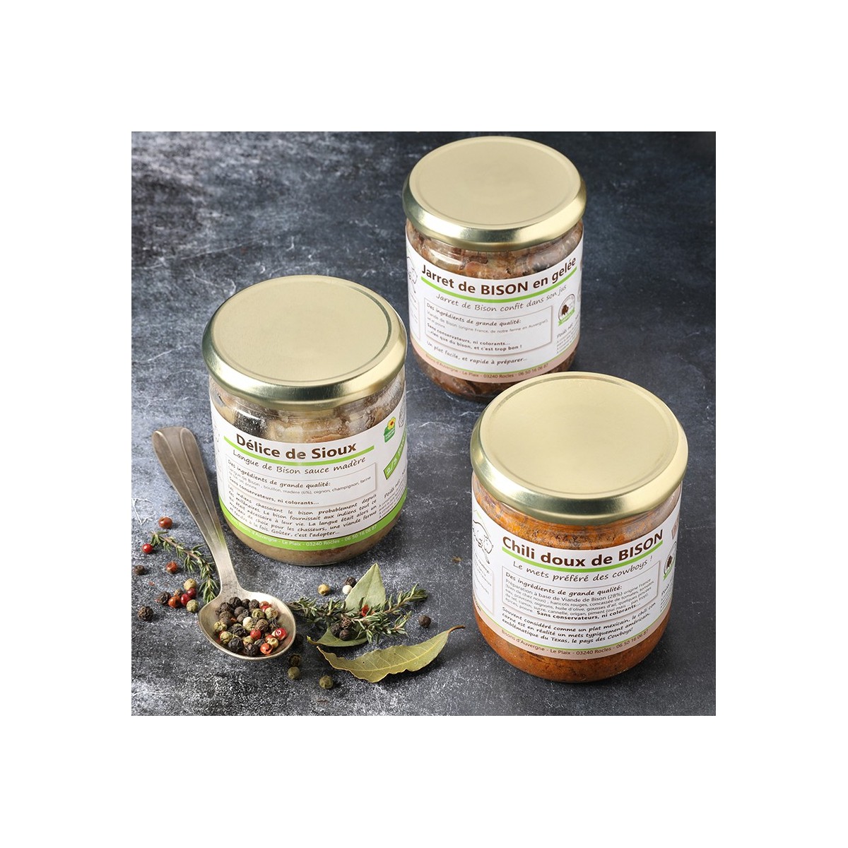 Trio aux délices du Bison