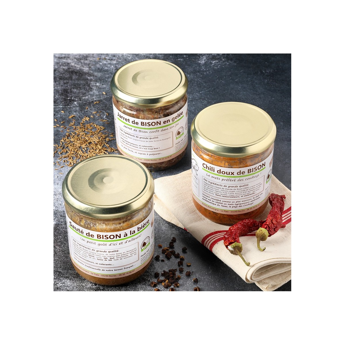 Trio les mijotés de Bison