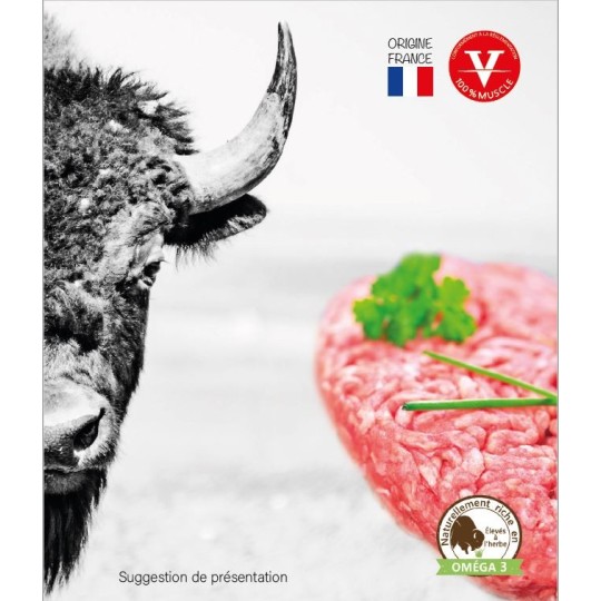 Steak haché 100% bison surgelé