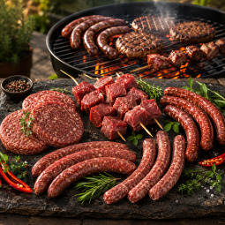 Pack barbecue bison surgelé | Grillades de bison – Bisons d’Auvergne