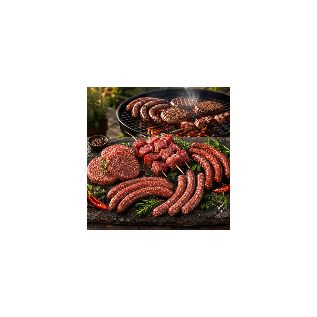 Pack barbecue bison surgelé | Grillades de bison – Bisons d’Auvergne