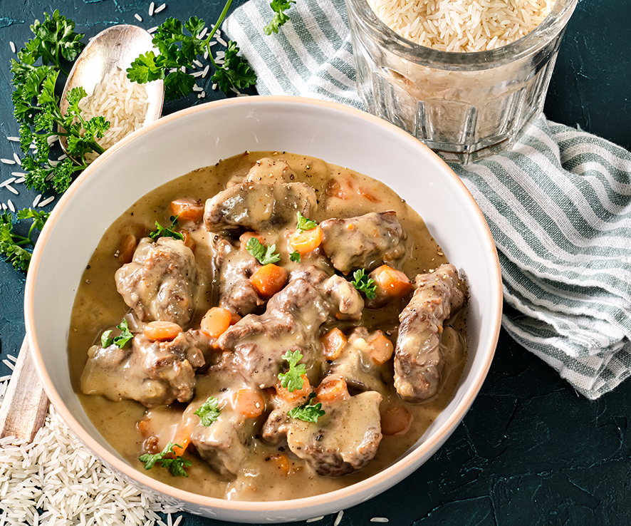 Bourguignon de Bison aux cèpes